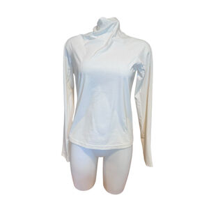 Chic White Long Sleeve Women's Top